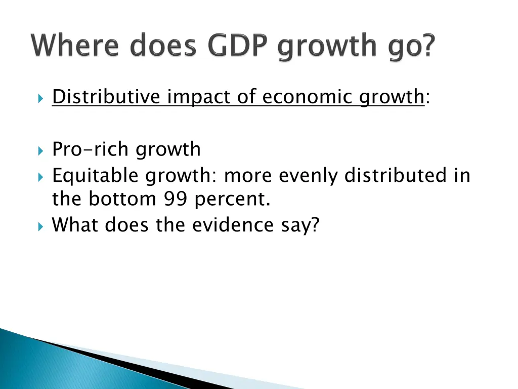 distributive impact of economic growth