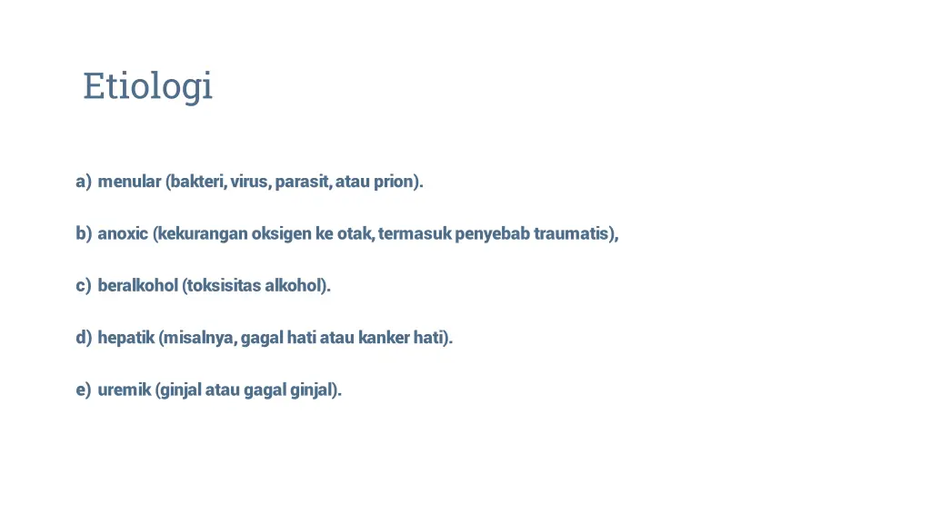 etiologi
