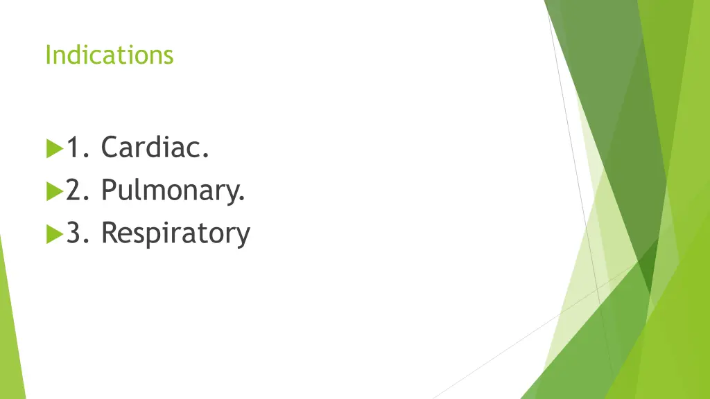 indications