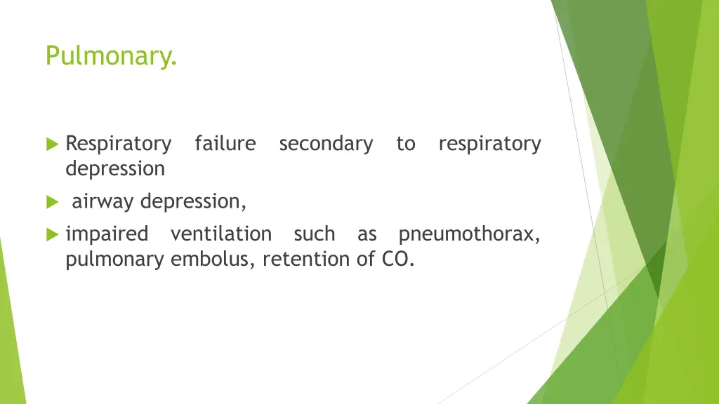 pulmonary