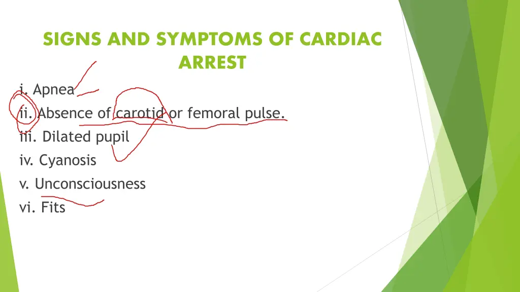 signs and symptoms of cardiac arrest i apnea