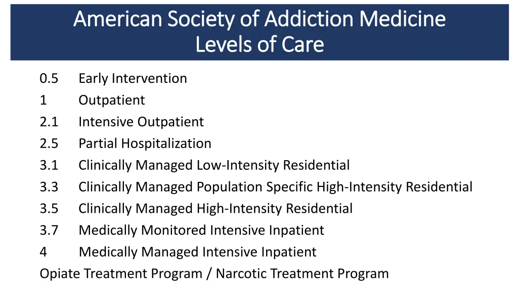american society of addiction medicine american