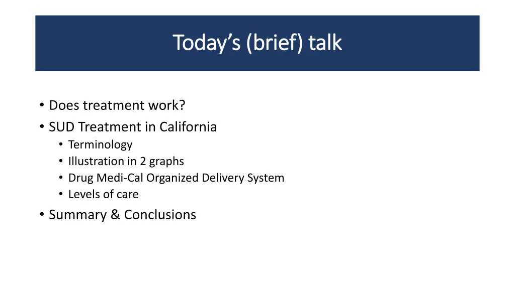 today s brief talk today s brief talk