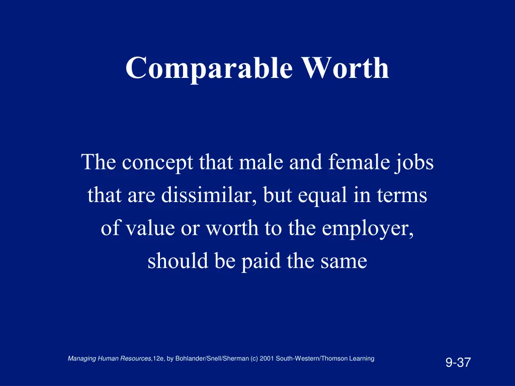 comparable worth