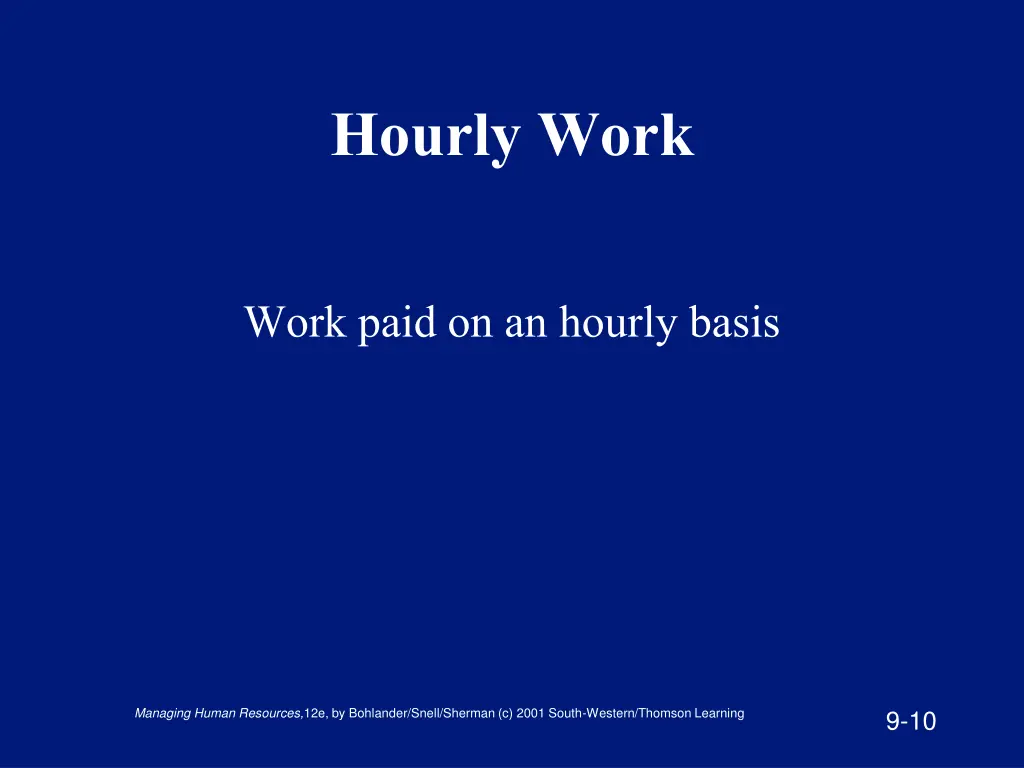 hourly work