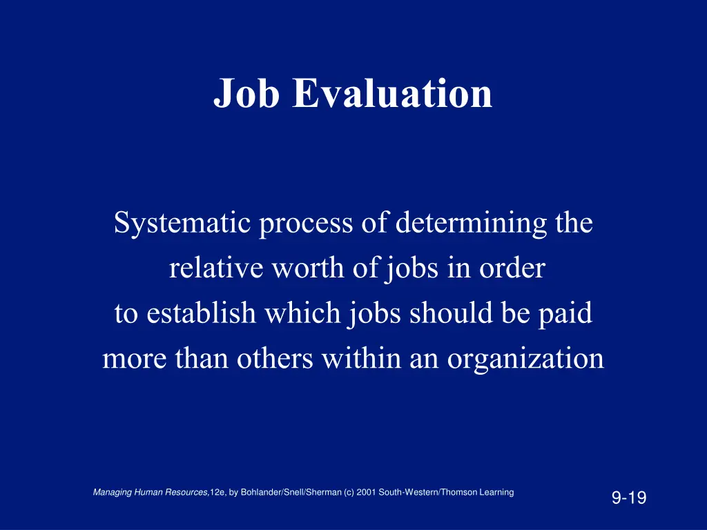 job evaluation