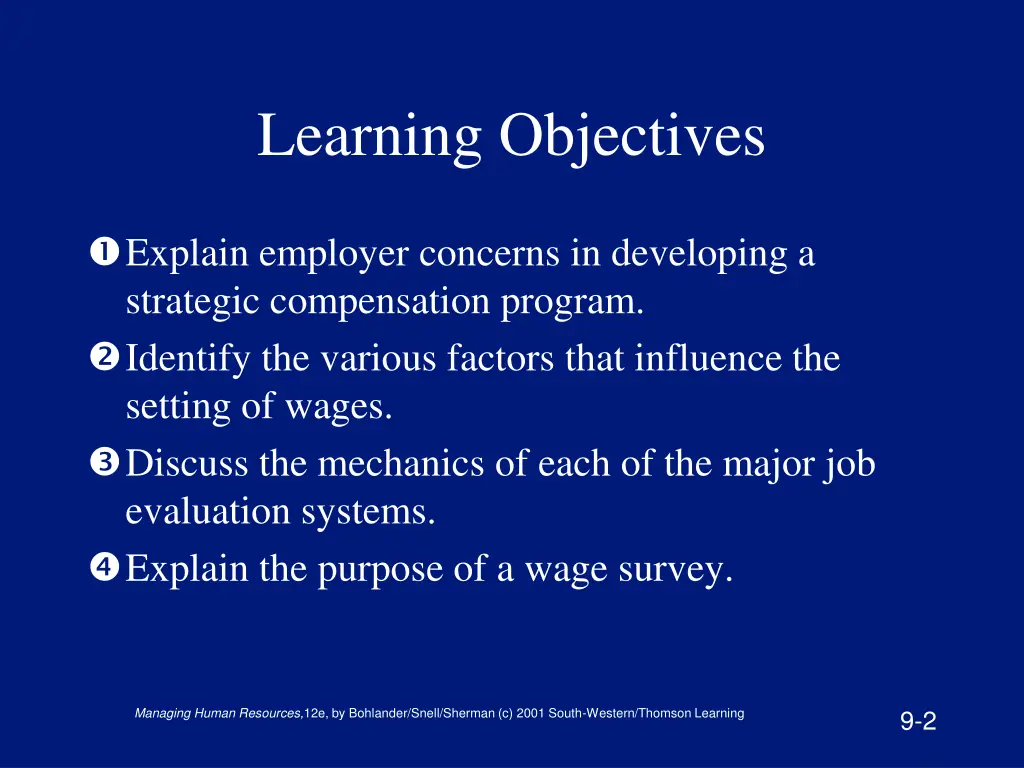 learning objectives
