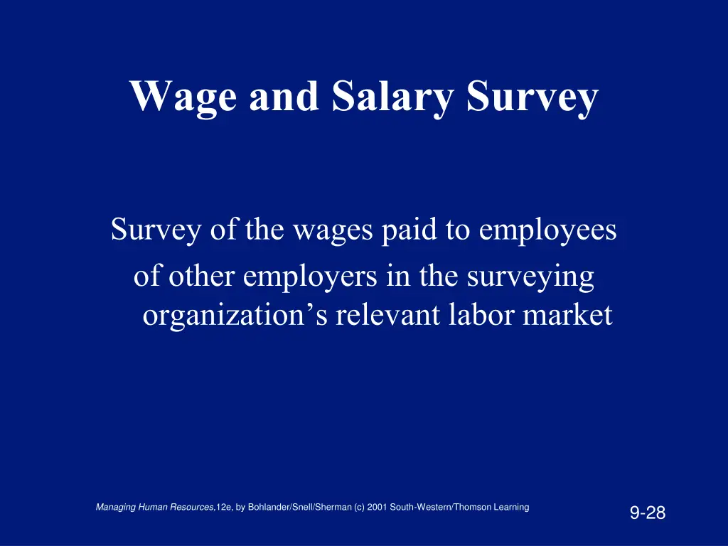 wage and salary survey