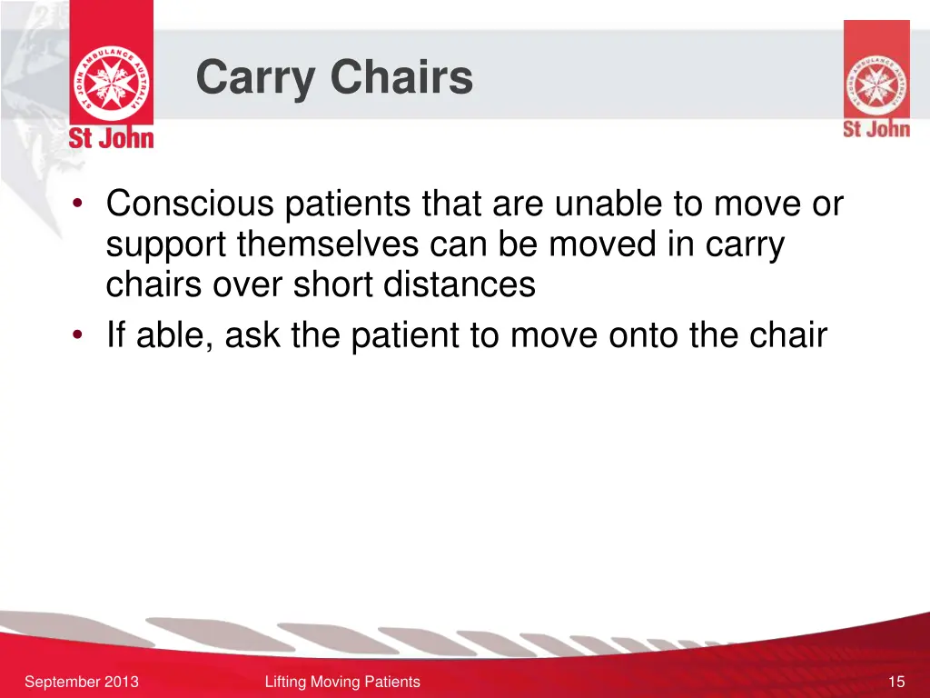 carry chairs