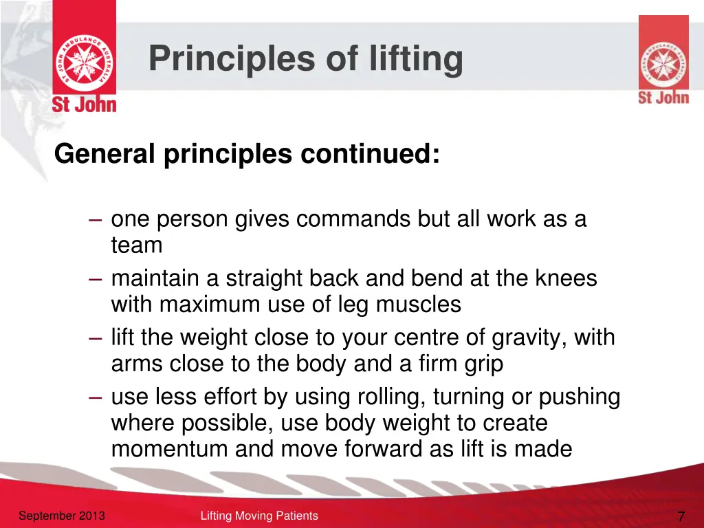 principles of lifting 1