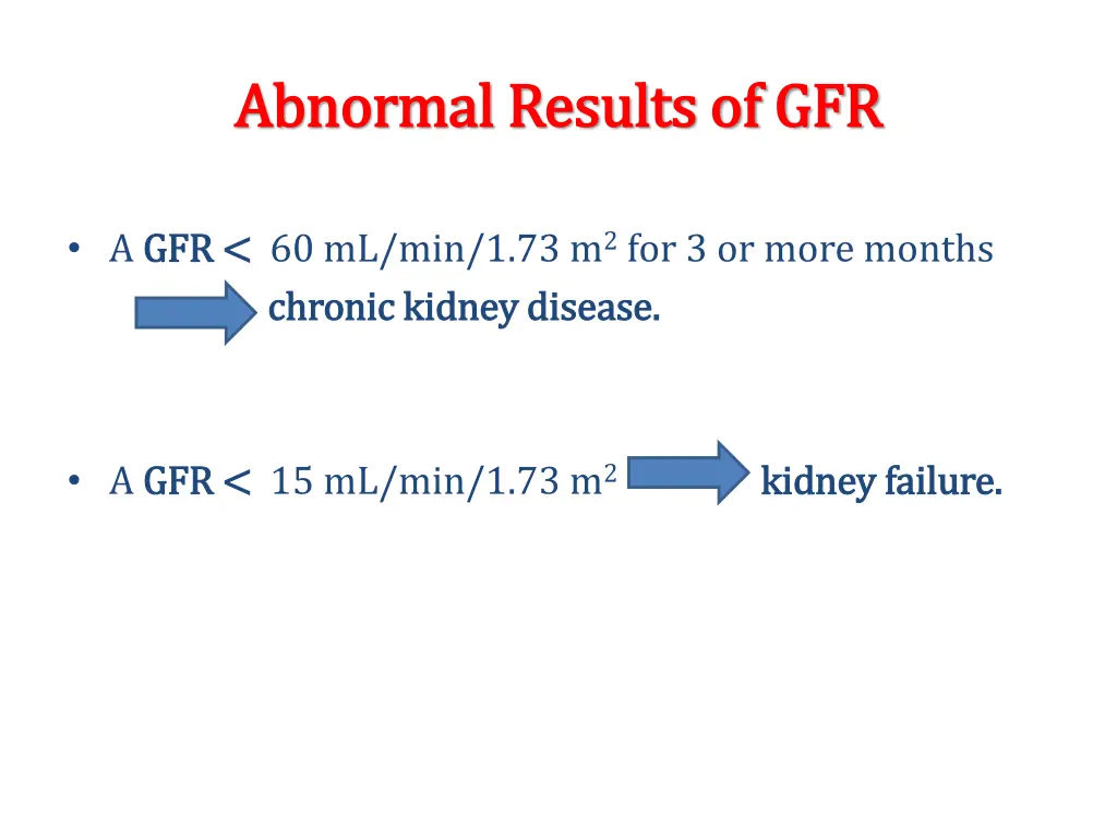 abnormal results of gfr abnormal results of gfr