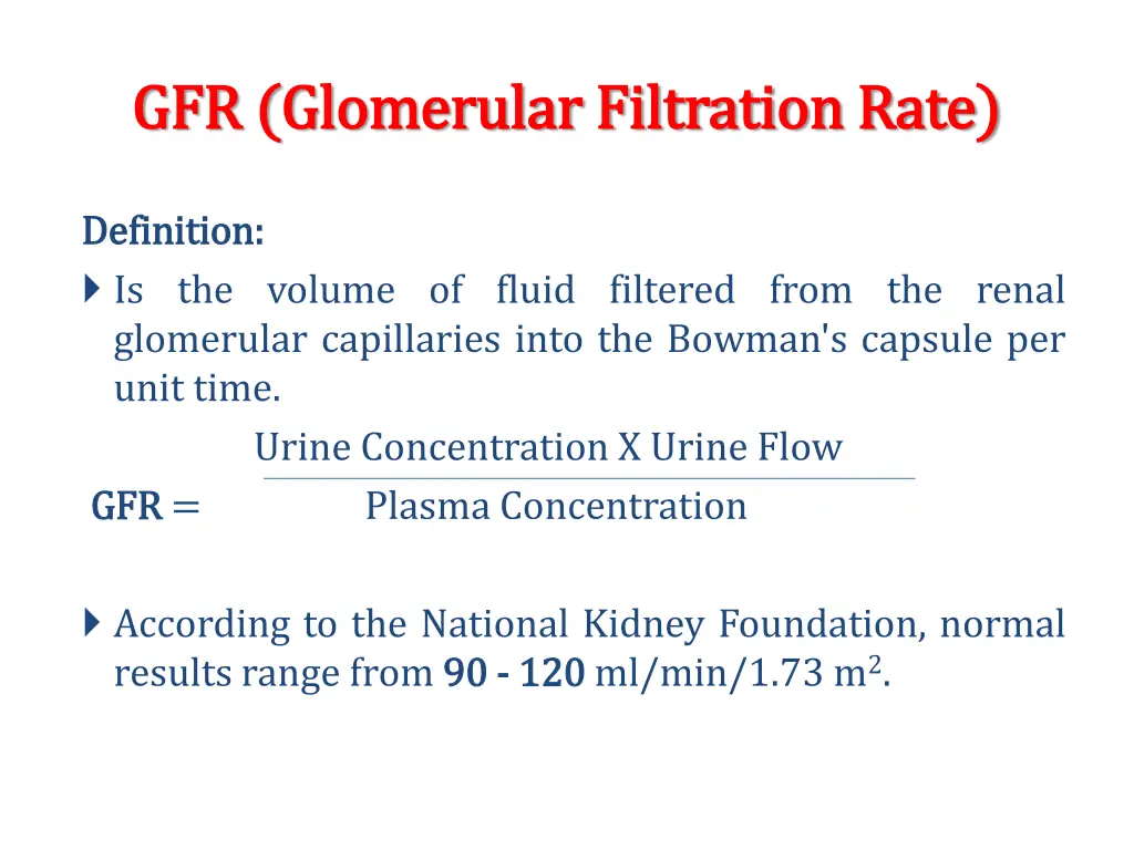 gfr glomerular filtration rate gfr glomerular