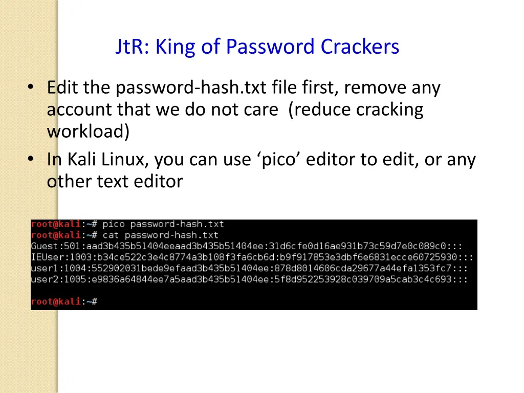 jtr king of password crackers