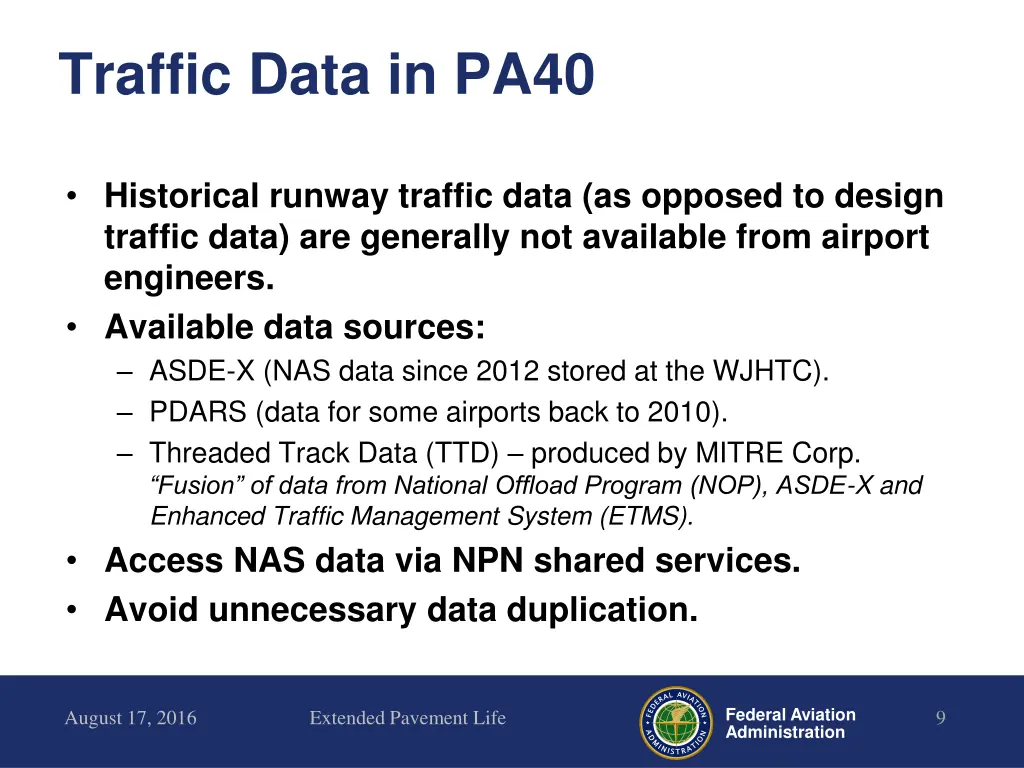 traffic data in pa40