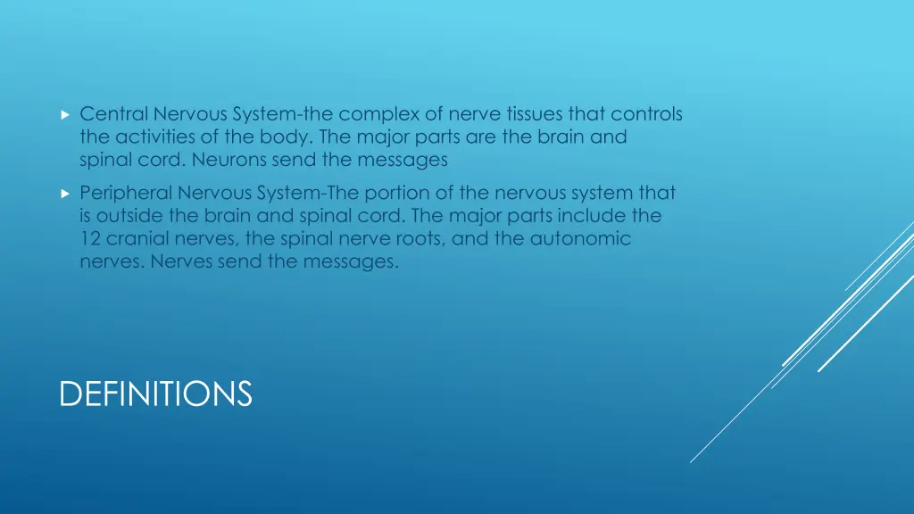 central nervous system the complex of nerve