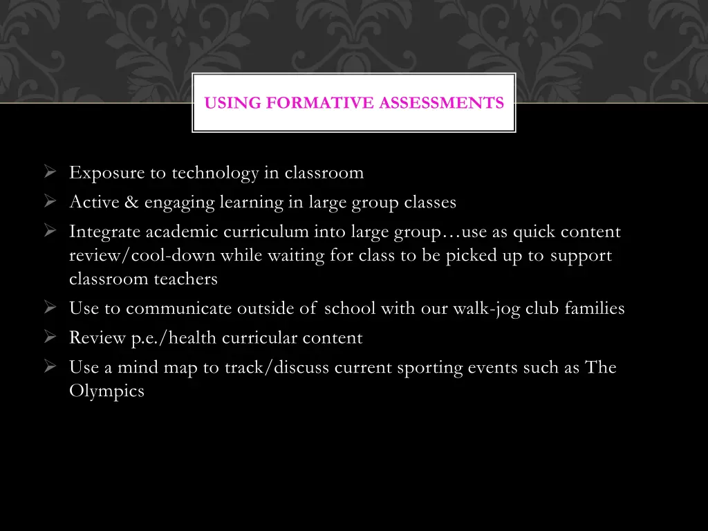 using formative assessments