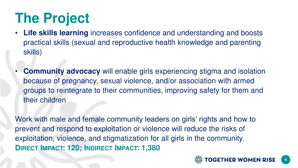 the project life skills learning increases