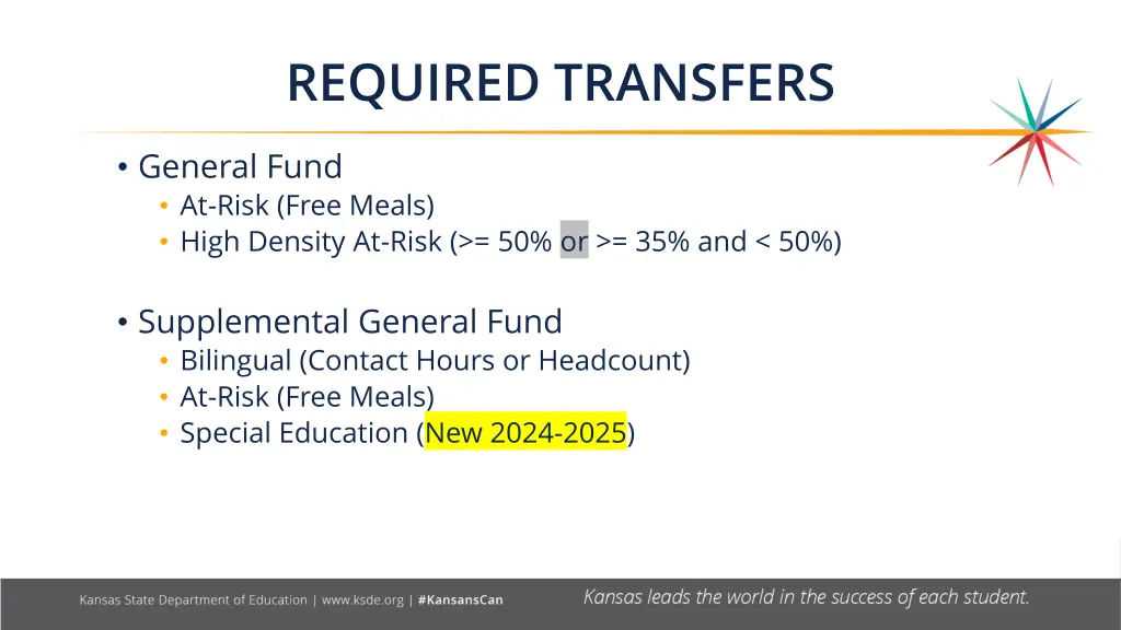 required transfers 1