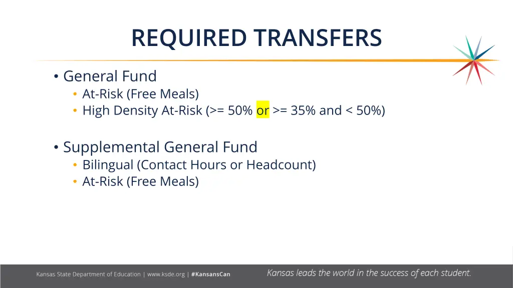 required transfers