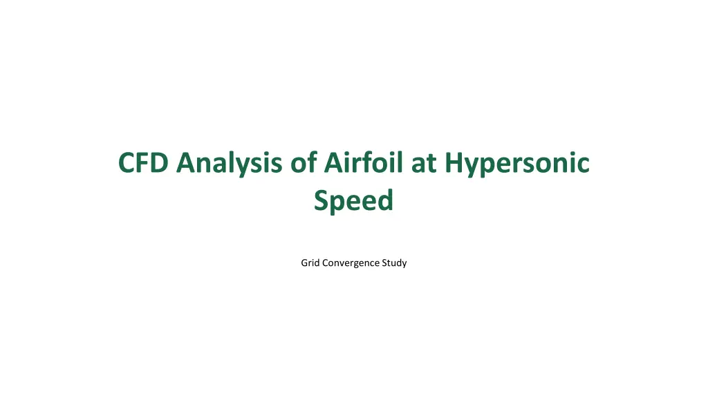 cfd analysis of airfoil at hypersonic speed