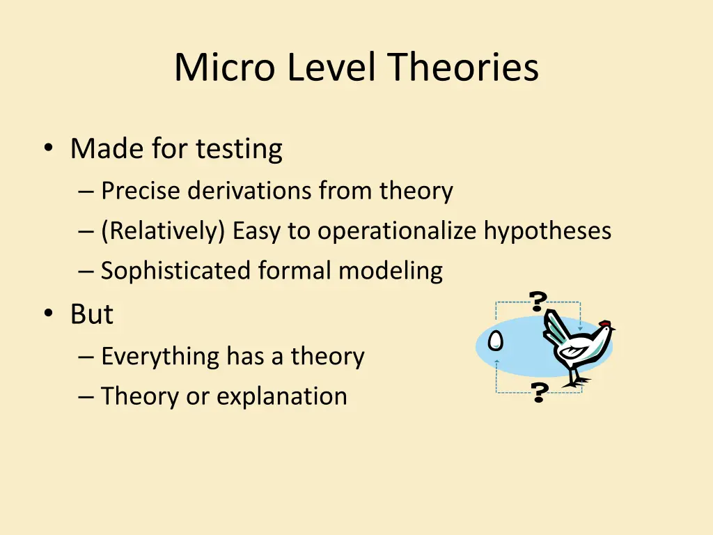micro level theories