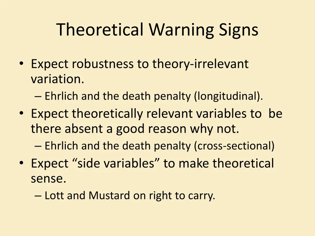 theoretical warning signs