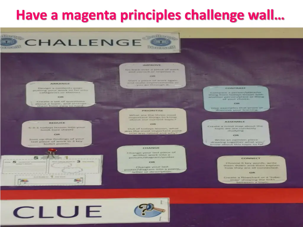 have a magenta principles challenge wall