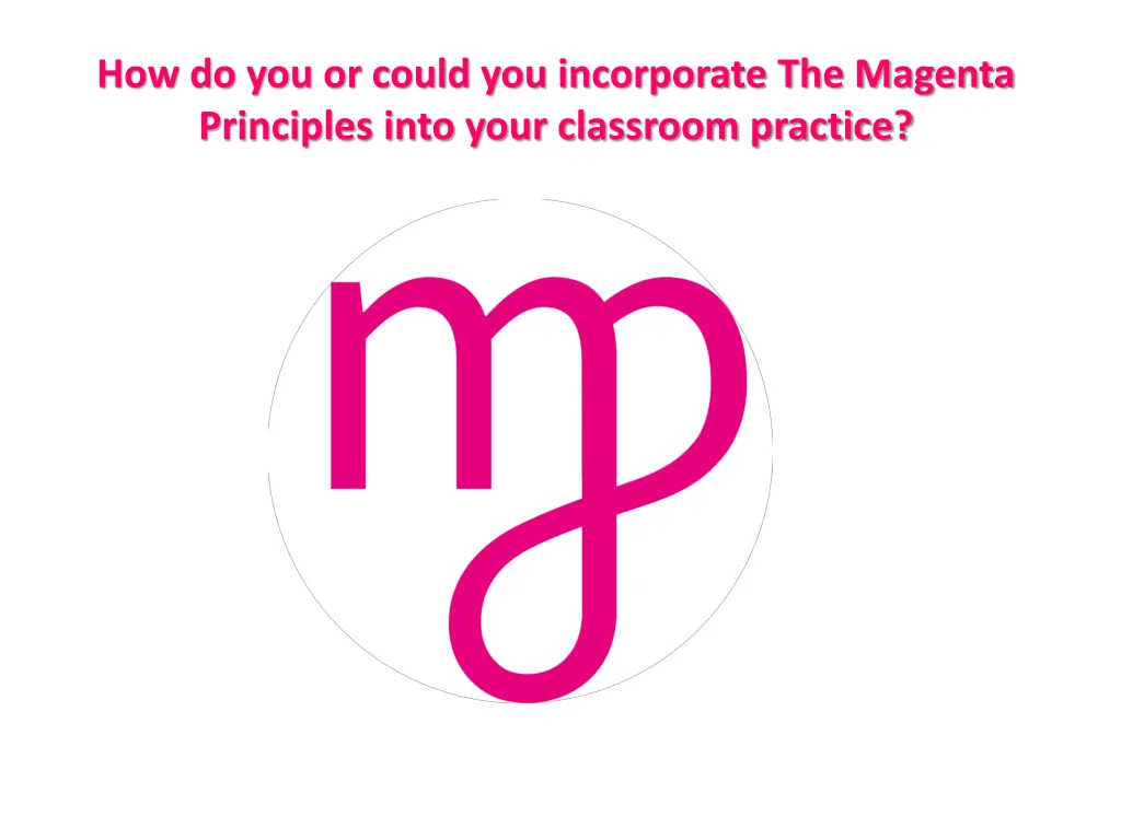 how do you or could you incorporate the magenta