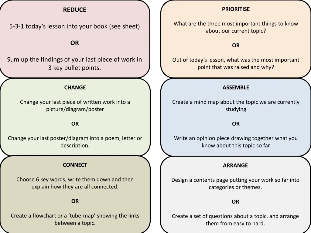 prioritise