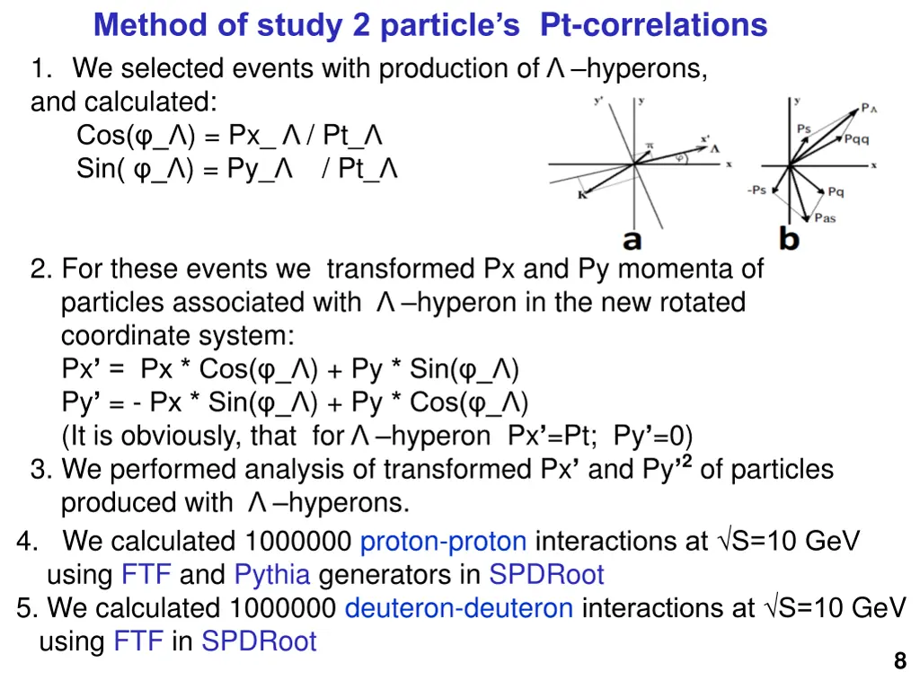 method of study 2 particle s pt correlations