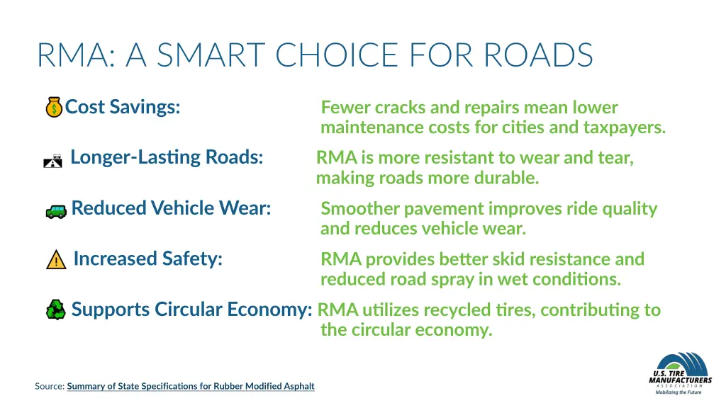 rma a smart choice for roads
