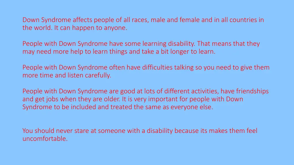 down syndrome affects people of all races male
