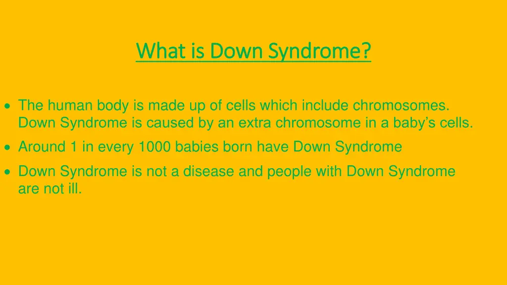 what is down syndrome what is down syndrome