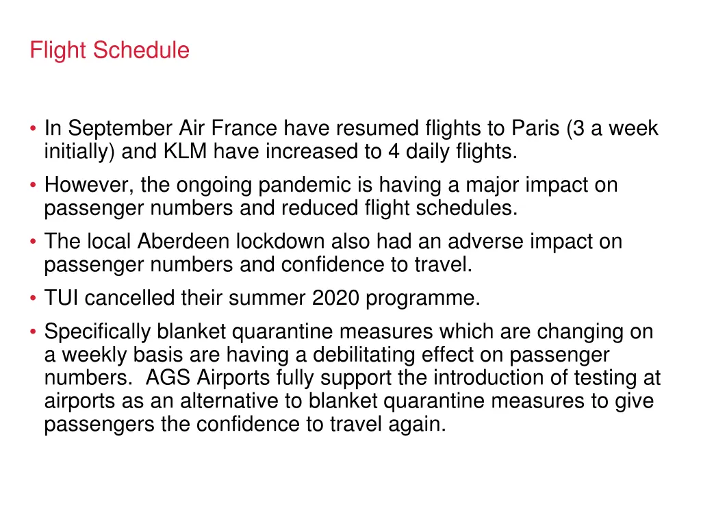 flight schedule