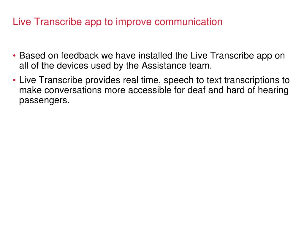 live transcribe app to improve communication