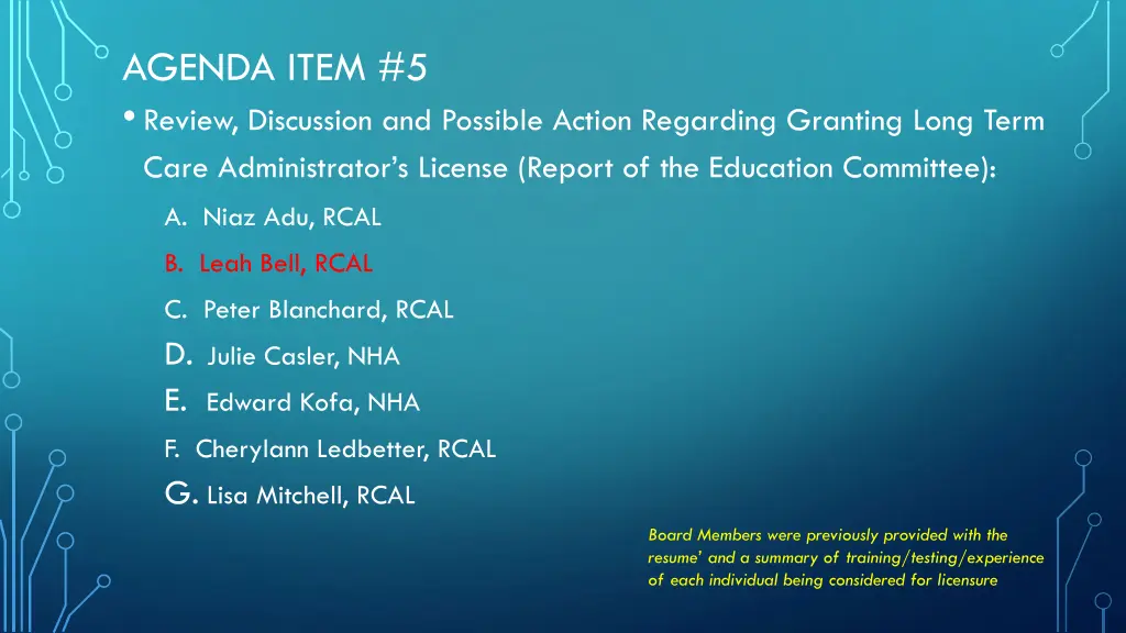agenda item 5 review discussion and possible 1