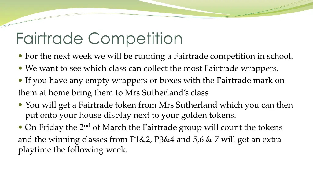fairtrade competition