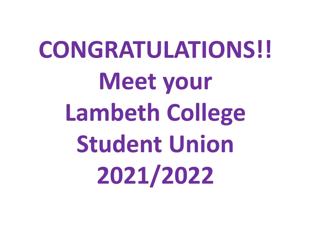 congratulations meet your lambeth college student