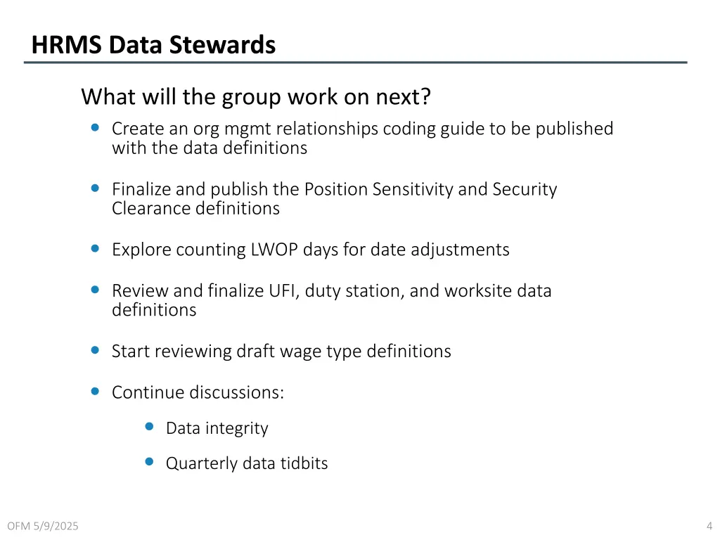 hrms data stewards 2