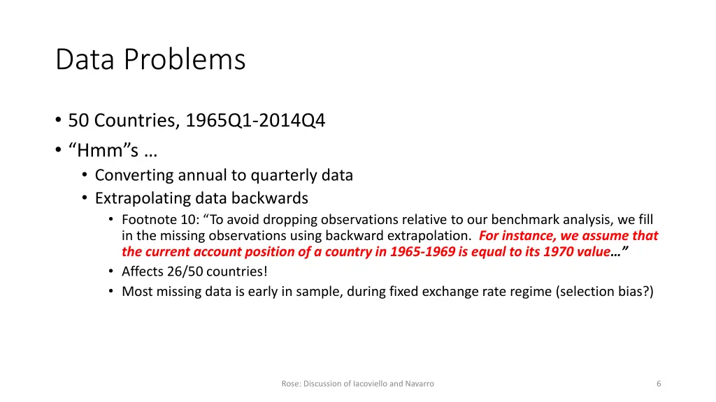 data problems