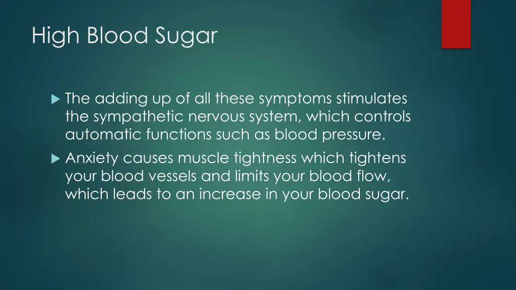 high blood sugar