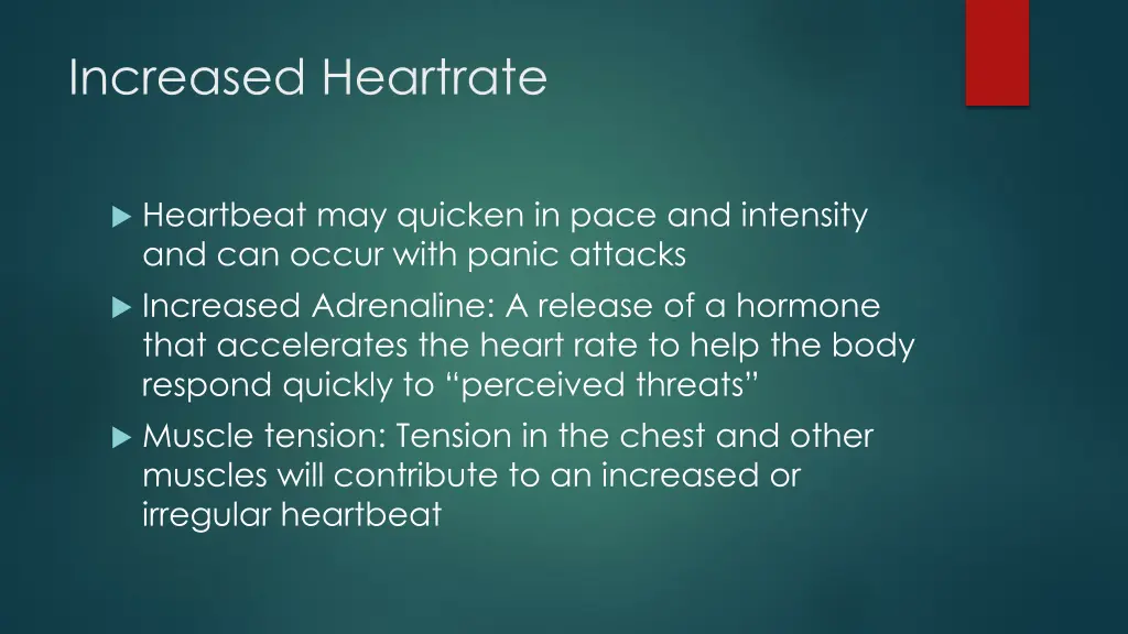 increased heartrate