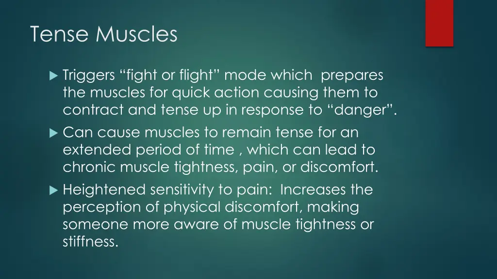 tense muscles