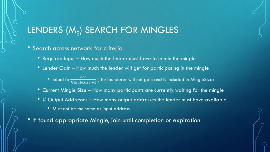 lenders m e search for mingles