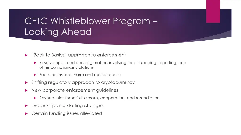 cftc whistleblower program looking ahead