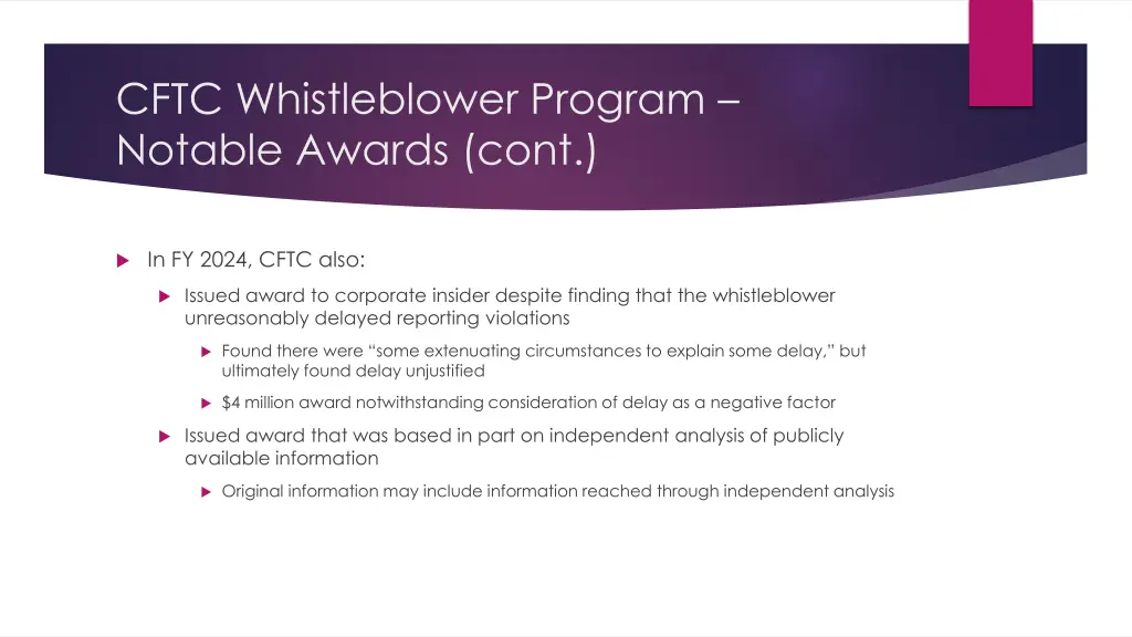 cftc whistleblower program notable awards cont 1