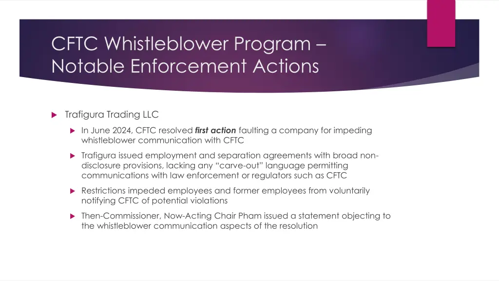 cftc whistleblower program notable enforcement