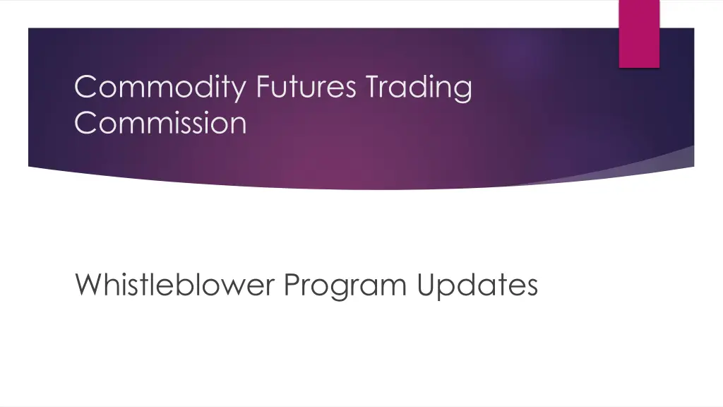 commodity futures trading commission