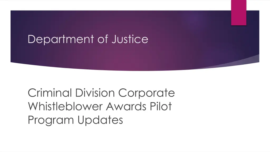 department of justice