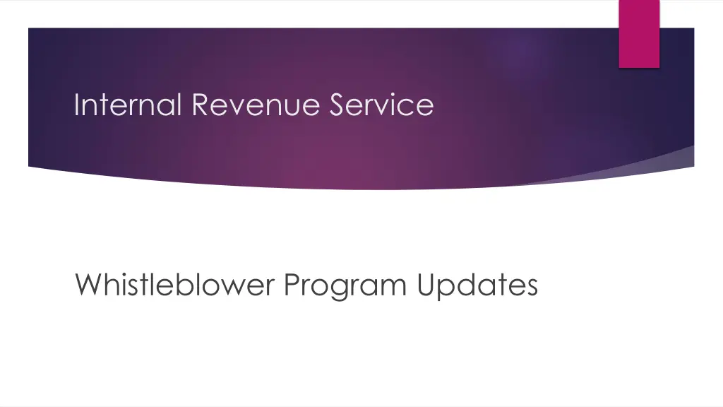 internal revenue service